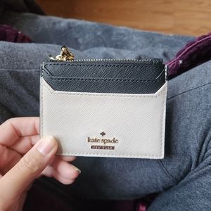 Kate Spade leather card holder keychain wallet